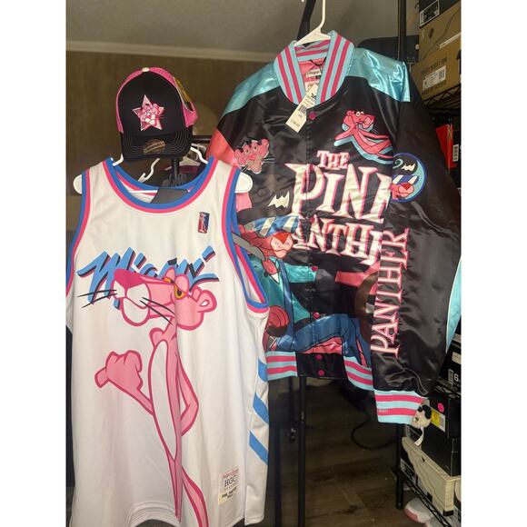 Headgear Other - SZ 5XL - Pink Panther - Jacket, Basketball Jersey, Trucker Hat - New w/o tags